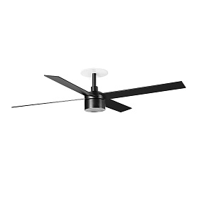 Потолочный вентилятор встроенный RUDDER TEK L 4 Ш1320 NE 4P черный 3000K TUYA