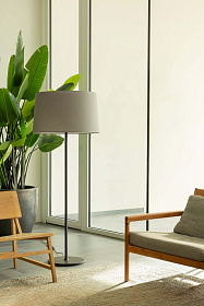 Торшер WINDSOR PIE DE SALON черный/серый абажур 1xE27