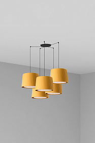 Подвесной светильник Samba 5L черный/желтый