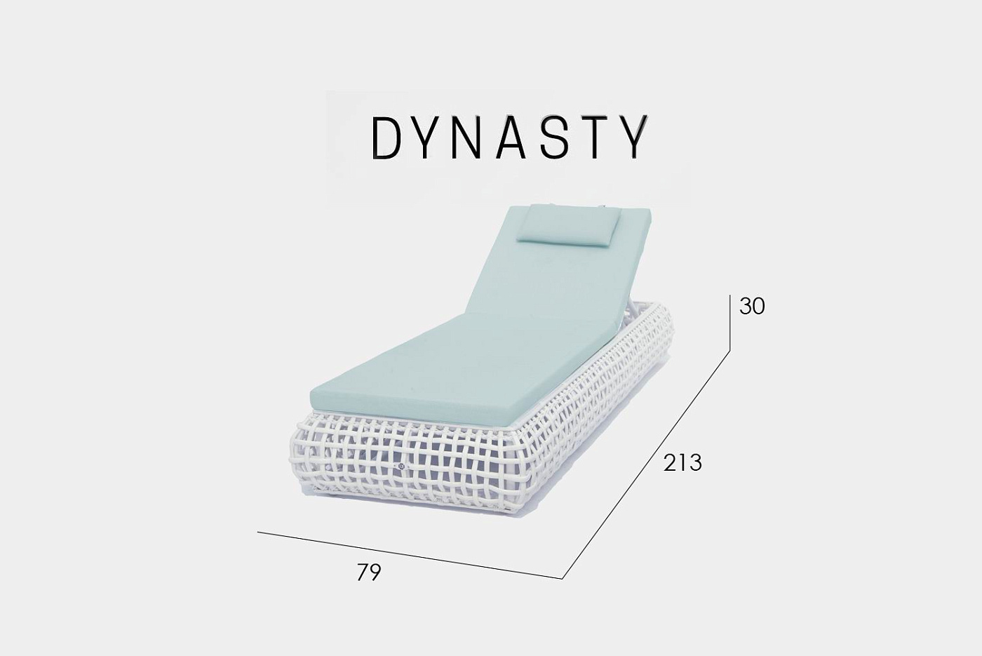 Лежак Dynasty WHITE mushroom