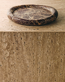 Поднос Lenorel из бордового мрамора 30 x 23 см