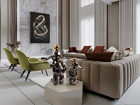 Conejo Декоративная фигура medium серый/оранжевый