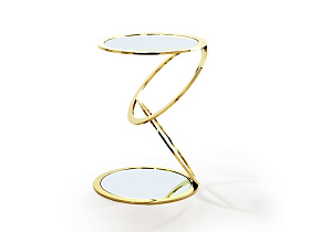 Столик приставной Aros Ø45 золотой