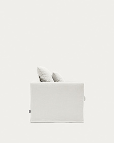 Кресло Nora со съемным чехлом и подушкой из льна и хлопка цвета экрю 92 см