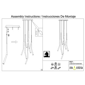 9366+9211 (8L) Подвесная люстра MANTRA ARRECIFE
