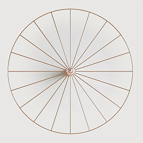 Бра Wheel 90 см золотой + цоколь 5 см золотой
