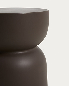 Уличный столик Garbet из коричневого бетона, диаметр 30 см