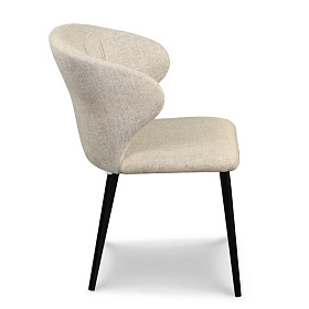 Стул MIRAMAR черный матовый лак, ткань 82