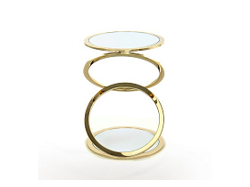 Столик приставной Aros Ø45 золотой