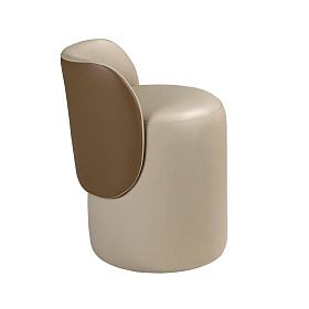 Пуф 5187 из экокожи в норковом и коричневом цветах