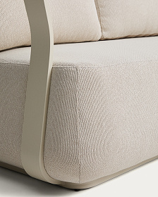 Уличный 3-х местный диван Tamaris из алюминия цвета экрю, 217 см