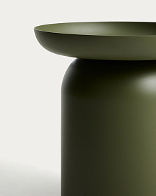 Уличный столик Arcola из зеленого алюминия, диаметр 45 см