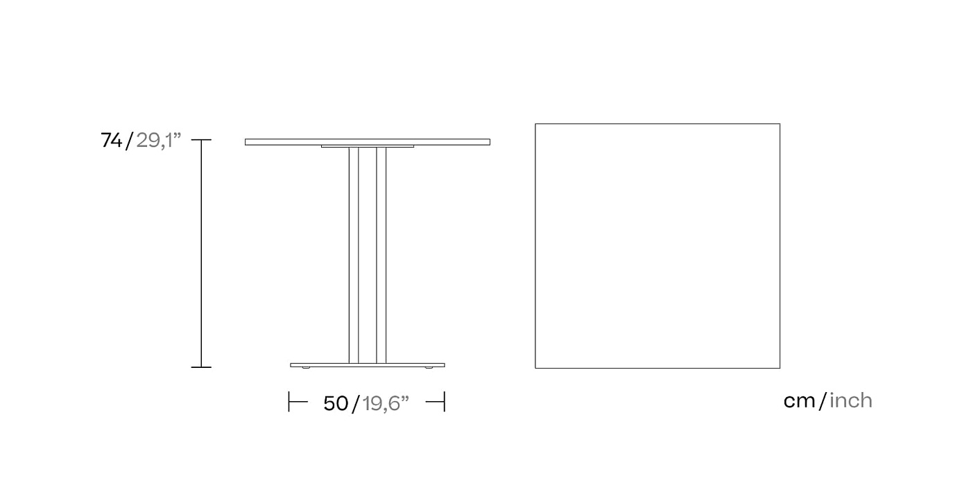 Обеденный стол Ringer 90х90 лак KS7700300
