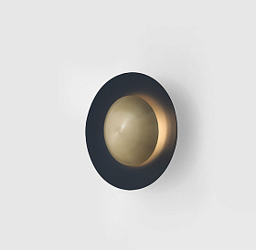 Бра Coss 40 см черное + диффузор 25 см латунь