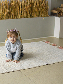 Хлопковый ковер Lillaland COLORFUL WHITE PINK 120*180