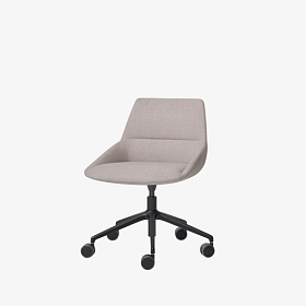 Кресло офисное поворотное Dunas XS с алюминиевым основанием на колесиках