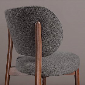 Полубарный стул Clemente ткань Loop 19, итальянский орех