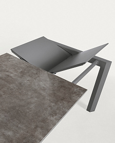 Стол Atta 140 (200) x90 графит керамика