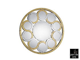 Зеркало Zendaya золотое 120Ø