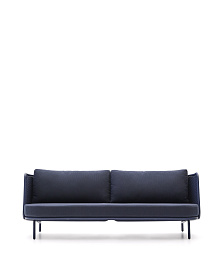 Уличный 3-местный диван Sedalis из алюминия и синей веревки 210 см