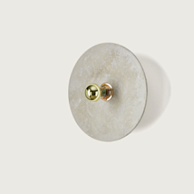 Бра Kassy 20 см керамика + цоколь 5 см белый металл