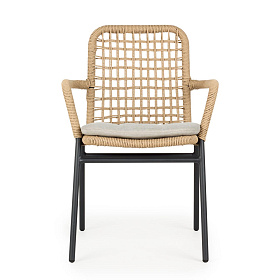 Плетеный стул Sanser с подлокотниками