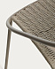 Стул уличный Atrani из стали и веревки цвета таупе
