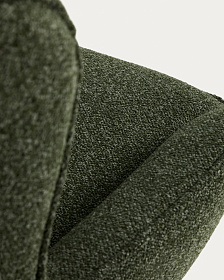 Поворотное кресло Sorile из темно-зеленой синели