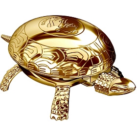 Пресс-папье/колокольчик TURTLE M-700 L GOLD 23kt