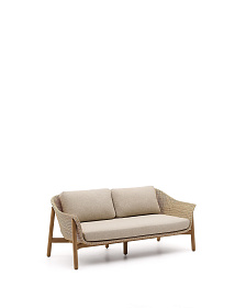 Двухместный диван Galea из тикового дерева и синтетического ротанга 170,5 см