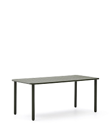 Уличный стол Brai из оцинкованной стали зелёного цвета 180 x 90 см