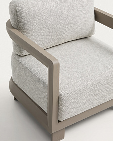 Уличное кресло Nerano из алюминия цвета таупе