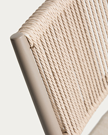 Уличный стул Argasi из алюминия цвета экрю и веревки