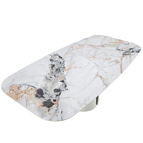 Обеденный стол 1135/DT957 из керамики в мраморной отделке Oval Barrel