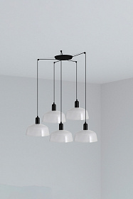 Подвесной светильник Tatawin M 5L белого цвета