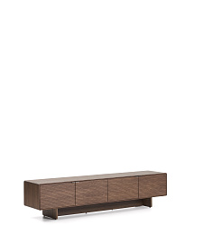 Тумба под ТВ Norlen с 4 дверцами из шпона ореха 200 x 46 см