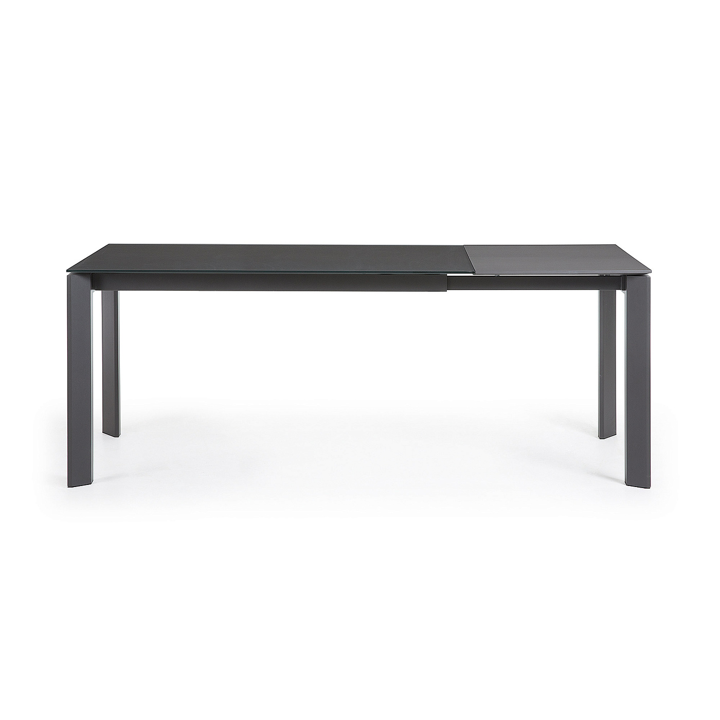 Стол Atta 140 (200) x90 темно-серый, стекло