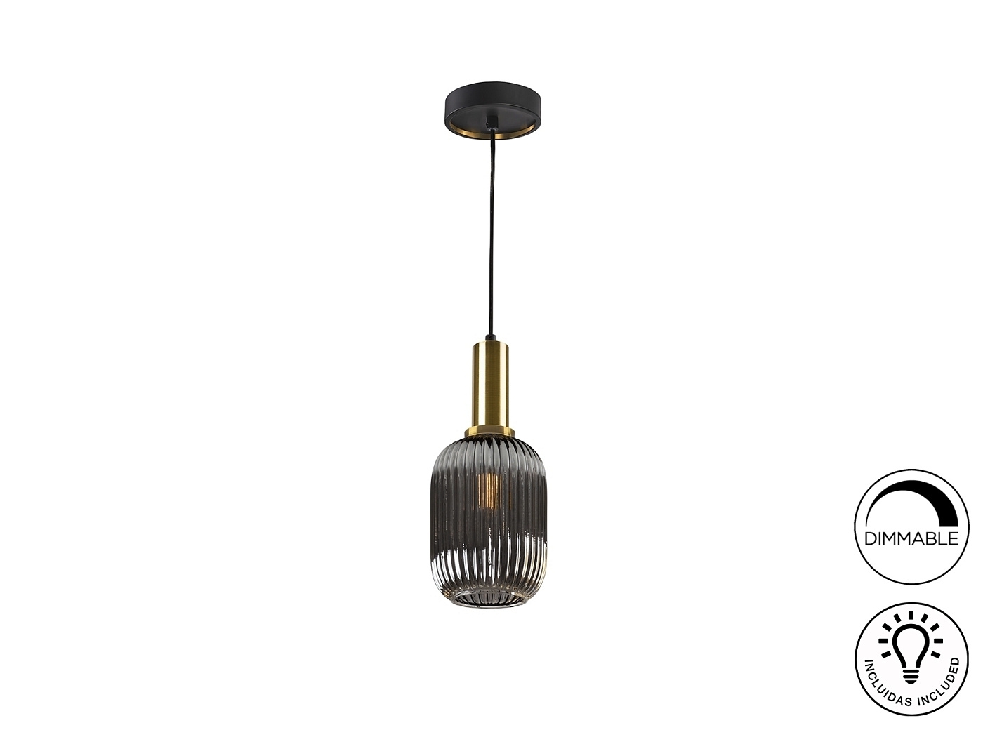 Подвесной светильник Norma 1L дымчатый