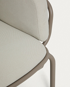 Уличный 3-х местный диван Joncols из алюминия цвета таупе, 225 см