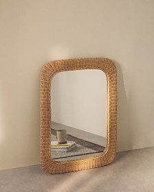 Зеркало из ротанга Zilna 58 x 79 см