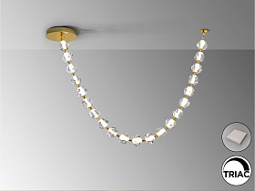 Люстра Zaria II 21L- золотой/жемчужный DIM