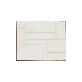 Klis Картина из белого льна с геометрическими фигурами, 80 х 100