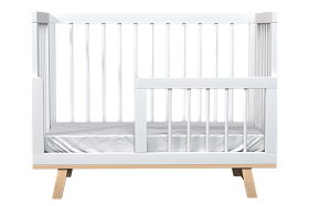 Кроватка для новорожденного Lillaland - модель Lilla Aria белая/дерево