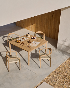 Уличный стол Sori из акации 135 x 135 см