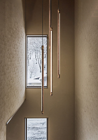 Подвесной светильник Linea V Walnut-Gold