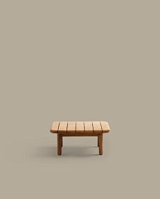 Журнальный столик Turqueta из массива тикового дерева, 70 x 70 см