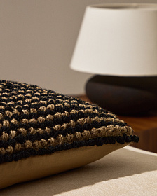 Чехол для подушки Sayen из черного джута 50 x 50 см