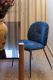 Синий мягкий стул Tairex