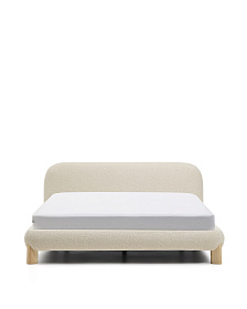 Кровать Odina из ткани букле цвета экрю 160 x 200 см