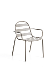 Уличный стул Joncols из алюминия с отделкой цвета таупе